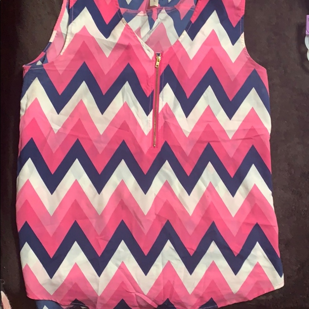 Large sleeveless blouse